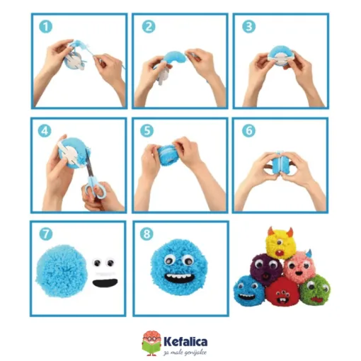 100555 Pom-Pom kreativni set - Čudovišta (5+) - Image 3