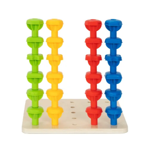 500018  Ubacivanje i nizanje - 2u1 montessori set OŠTEĆENO PAKOVANJE - Image 5