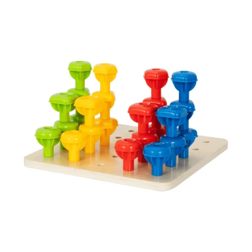 500018  Ubacivanje i nizanje - 2u1 montessori set OŠTEĆENO PAKOVANJE - Image 4