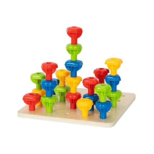 500018  Ubacivanje i nizanje - 2u1 montessori set OŠTEĆENO PAKOVANJE - Image 3