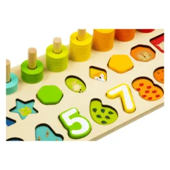 Alternative view of 500037  Montessori set 3u1 - Nizanje, oblici, brojevi (18m+)