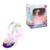 200279 Snježna kugla - Jednorog svijetlo roze, svjetlo+perje (DREAM HORSE SET)