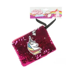 200263-1 Torbica sa šljokicama za djevojčice - JEDNOROG roze (DREAM HORSE SET)