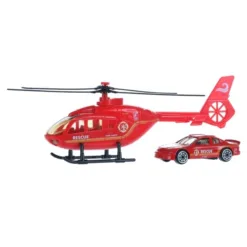 200249-1 VATROGASCI metalni helikopter+autić (VOZILA SET)