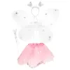 200224-2 LEPTIRIĆ roze-bijela - set za maskenbal (3+)