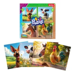 200354-3 Puzzle 4u1 (4, 6, 9 i 12 dijelova) DOMAĆE ŽIVOTINJE